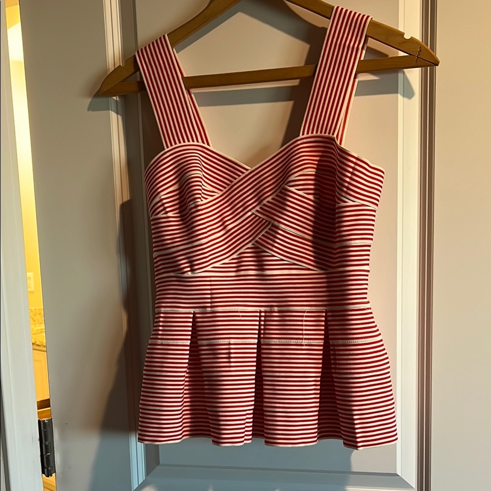 Striped Red Women's Top